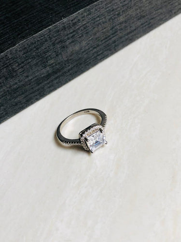 925 Silver Square Sleek Ring